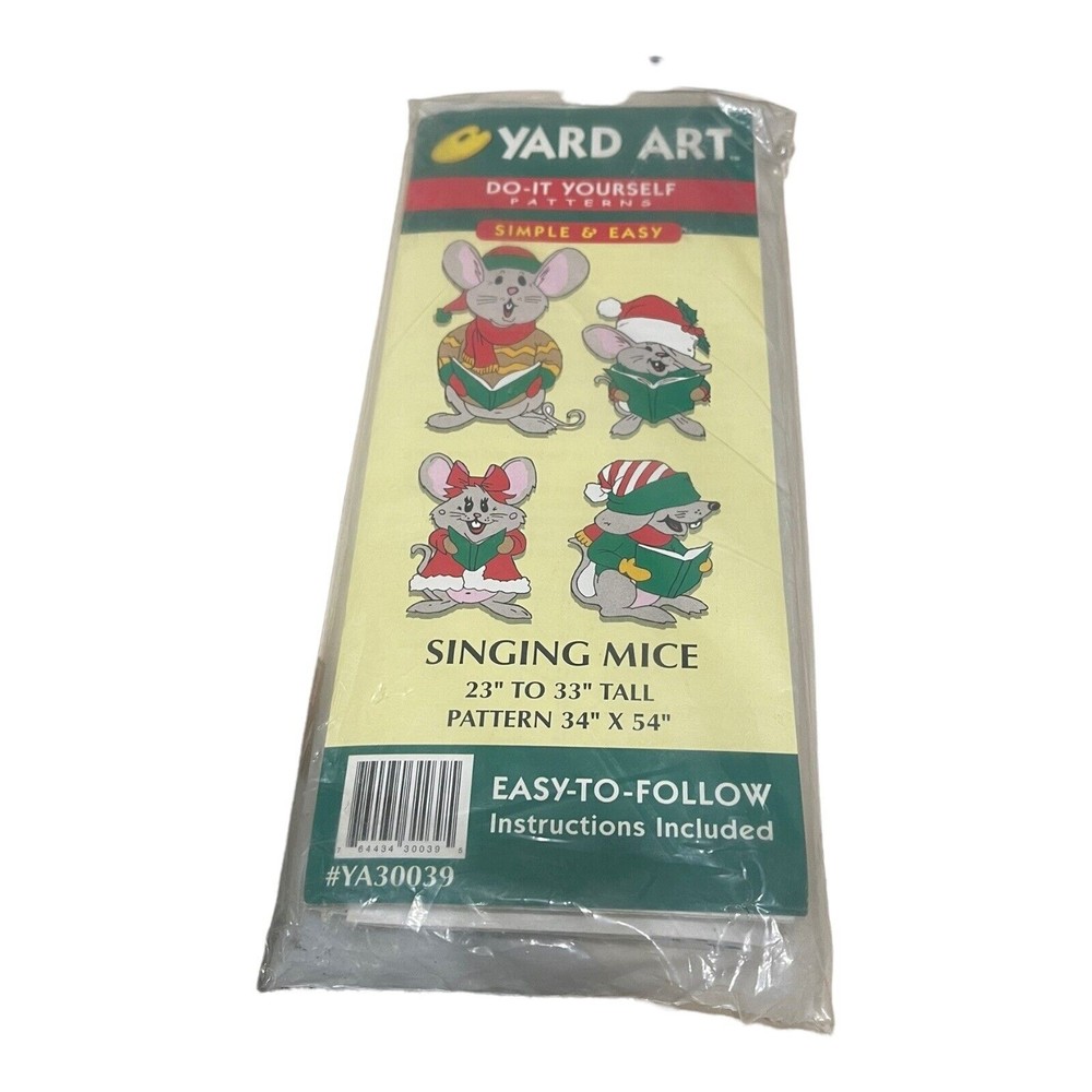 Yard Art Do It Yourself Pattern YA30039 Singing Mice 23" To 33" Tall Brand New